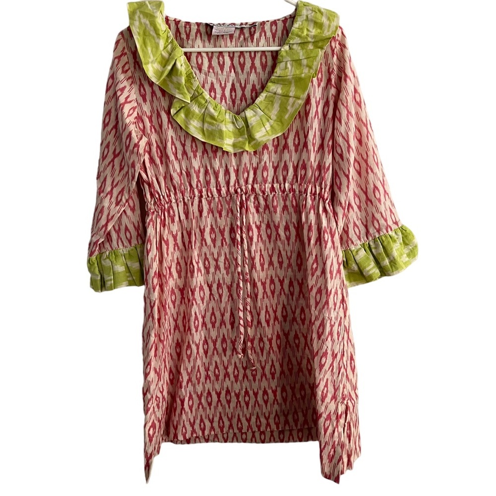 Gretchen Scott Designs Women’s Print Dress Pink Green Size Small